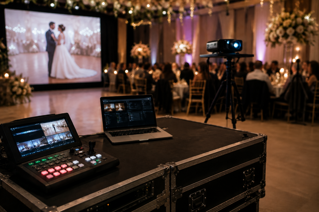 Equipo audiovisual para una boda en La Vera